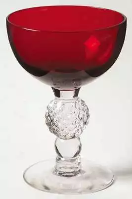 Morgantown Golf Ball Ruby Champagne Sherbet Glass 405564 • $13.99