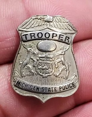 Vintage Obsolete Michigan State Police Trooper Pin • $49.99