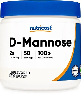 Nutricost D-Mannose Powder 100 GMS 2g Serving Non-GMO Gluten Free • $15.99