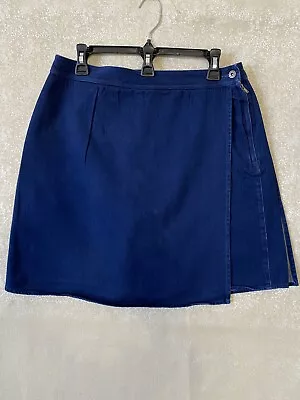 Liz Claiborne  Lizwear  Jeans Women’s Denim Skort Size 14 Dark Blue Cotton • $17