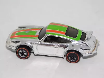 Vintage Hot Wheels Redline P-911 Porsche Super Chrome Flying Colors GREEN TAMPOS • $19.99