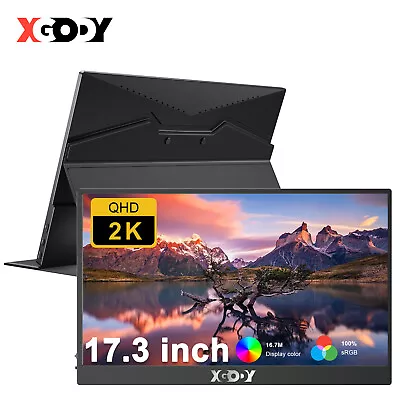 Ultra Slim 17.3  Portable Monitor IPS QHD 1440P HDR Display IPS Screen HDMI USB • $229.99