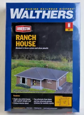 Walthers Cornerstone 933-3838 N Scale RANCH HOUSE Kit • $31.80
