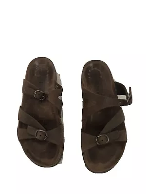 Brown Mephisto Hannel Sandals With Cork Footbeds • $35.99