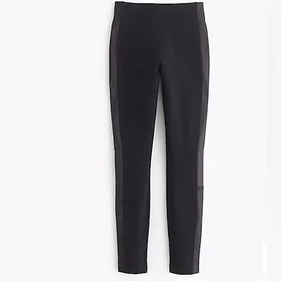 J. Crew Pixie Pant Leather Tux Stripe Ponte Knit Size 0 SHORT  • $22