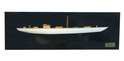 $264.03 • Buy 1898 Shamrock I Half Hull Wood Model 35  America's Cup Yacht Sailboat Wall Decor