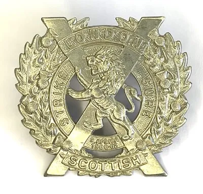 London Scottish Cap Badge 57x52mm (J) • £8