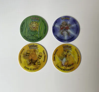 Pokémon Walkers TAZOS  Pogs  2001   4 In Total No 3-6-34-30. • £20