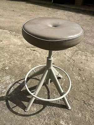 90s IKEA Trollberget Adjustable Bar Crafter Stool Metal Mid Century Free Pp • £69