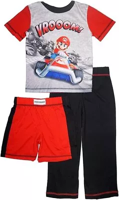 Super Mario Boys' 3 Piece Pajama Pant Set • $22.76