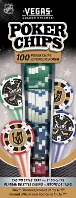 Las Vegas Golden Knights 100 Piece Poker Chips • $29.99