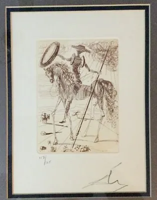 Salvador Dali Don Quixote Hand Signed Etching 5 Spanish Immortals Cinq Espagnols • $5400