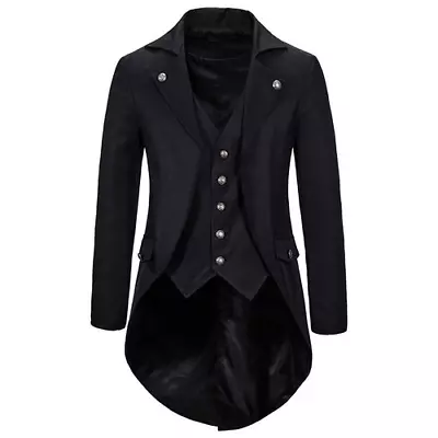 New Men's Navy Vintage Tuxedo Jacket Steampunk Formal Blazer • $48.83