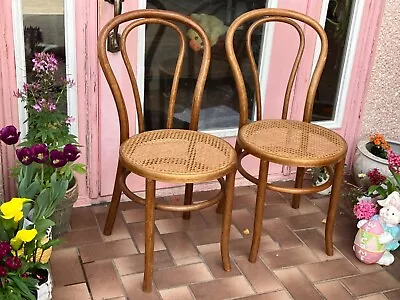 Vintage Bentwood Thonet-Style Bistro Cafe Chairs (2) • $125