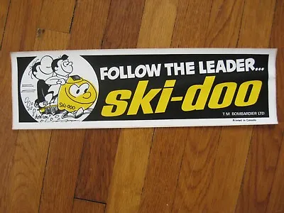 Vintage Ski-doo Bombardier Follow The Leader Bumper Sticker Decal • $24.86