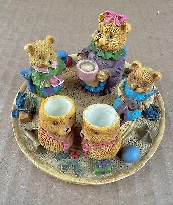 Miniature Decorative Tea Set Holiday Christmas Bear Family Bears • $14.71