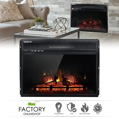 24  Wall Insert 1400W Electric Fireplace Heat W/Remote LED Flame Timer Heater • $109.96