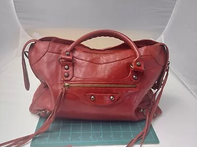 Besso City Bag Red Vegan Leather Moto • $50