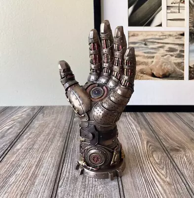 Handcrafted Steampunk Design Gauntlet Of Goodwill Hand Statue Decor • $64.95