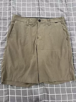 Hurley® | Men's Phantom Structure Tan Khaki Hybrid Walk Swim Surf Shorts 32 • $5