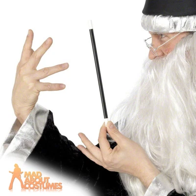 £2.99 • Buy Magicians Wand Black Wizard Magic Halloween Book Day Week Fancy Dress Accessory