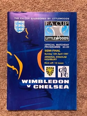 Chelsea V Wimbledon 1997 Fa Cup Semi Final Programme  • £5.99