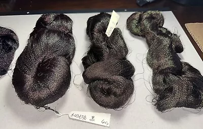 Lot Of 3: Aurora Silk Skeins Yarn Black Pearlescent • $19.99