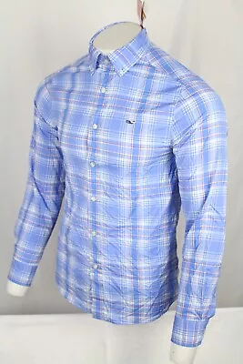 Vineyard Vines Classic Fit Performance Whale Button Shirt Small Newport Blue • $54.39