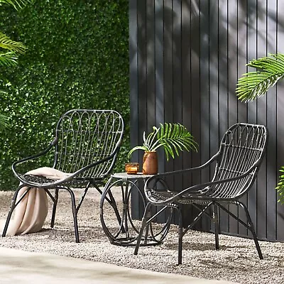 Barrister Outdoor Wicker 3 Piece Chat Set • $359.65