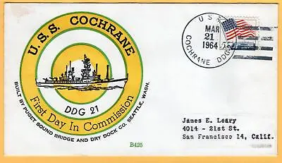 USS Cochrane DDG 21 Commissioned March 21 1964 Morris W. Beck #B425 • $4.50
