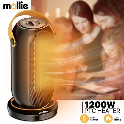 $22.99 • Buy 1200W [OSCILLATING+AIR FILTER] Over-Tip Protection Electric Ceramic Space Heater