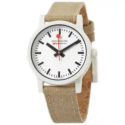 Mondaine Essence Quartz White Dial Ladies Watch MS1.32110.LS • $108.88