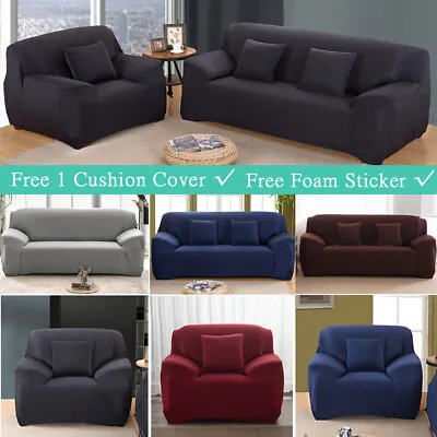 High Stretch Slipcover Sofa Covers Lounge Protector 1 2 3 4 Seater Couch Cover • $14.99