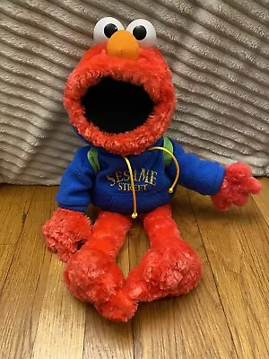 2006 Gund Sesame Street Elmo School Time Plush Hoodie Backpack  • $29