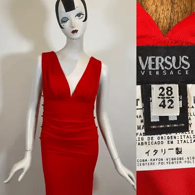 Vintage Versus Versace Red Bodycon Dress • $250