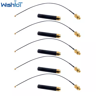 1-10PCS U.FL IPEX To SMA Connector 915MHz 2dBi LoRa Antenna For Lora32u4 Board • $7.19