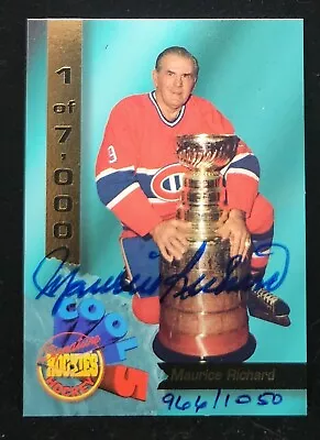 MAURICE RICHARD 1995 Signatures Rookies Cool 5 #CF4 Signed Autograph 966/1050 • $199.99