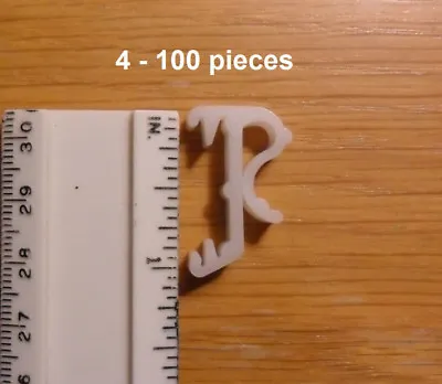 4 To 100 Pieces 1 Inch White - Mini Blinds Single Slat Valance Retainer Clips • $10.99