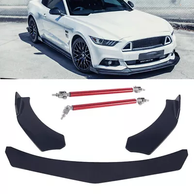 Front Bumper Lip Splitter Spoiler Body + Strut Rods For Chevrolet Corvette C5 • $36.37