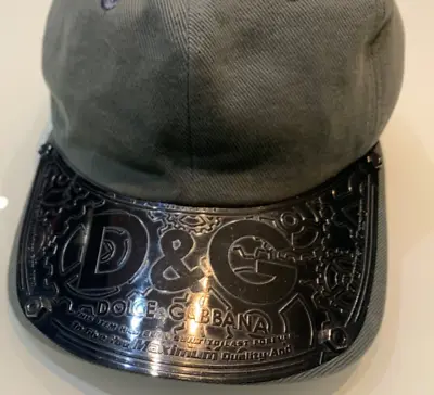 D&G Cap Khaki With Metal Plate Front Rare Authentic Item • £55
