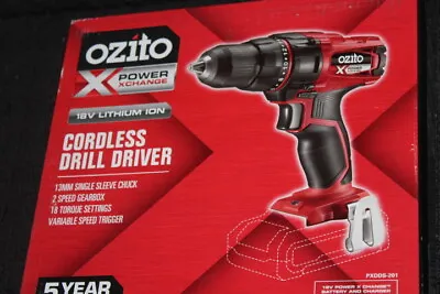 Quality Ozito Skin 18v Cordless Drill Driver Xchange Power Tool Lithium Screwdri • $41.27