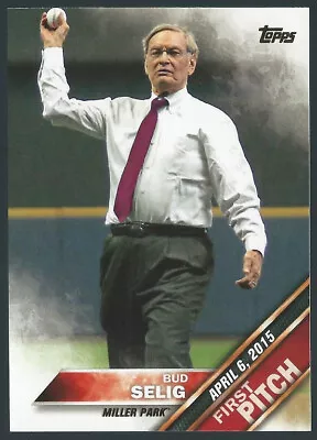 2016 Topps First Pitch #FP-12 Bud Selig Baseball Card Miller Park Commissioner • $8.95