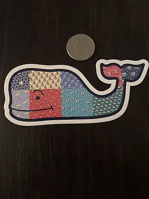 New Vineyard Vines Holiday Patchwork Whale Sticker Hydroflask Yeti Car Decal • $3.20