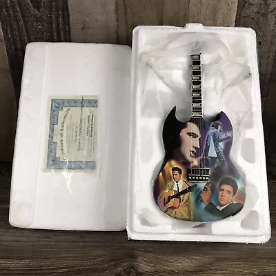 Rare Bradford Exchange Elvis Presley All Shook Up A Legend In Lights Guitar New • $99.99