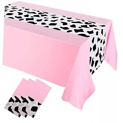 54 X 108 Inch Cowboy Tablecloth Cow Table Runner Table 3 Pink Elegant Pattern • £20.55