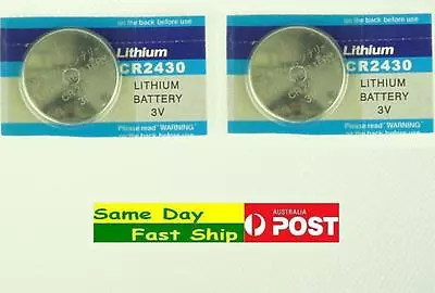 2 X New CR2430 DL2430 ECR1620 5011LC 3 Volt Lithium Button Cell Battery • $7.38