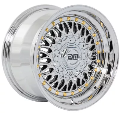 $840 • Buy 15x8 +15 Platinum 4x100 5x100 ESM-02R Wheels Rims VW Mk1 Jetta Golf GTI Honda 