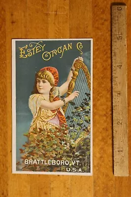 Antique Victorian Trade Card Estey's Organs Co. Brattleboro VT • $15