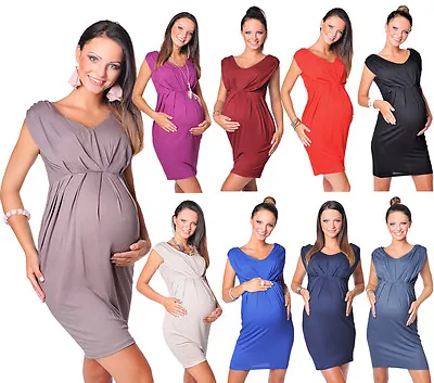 New Stunning Sleeveless V Neck Maternity Dress Top Size 8 10 12 14 16 18 8437 • $12.41