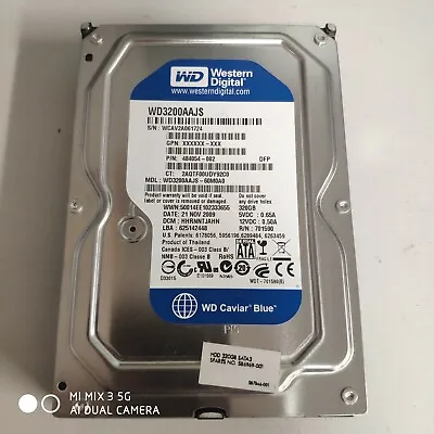 WESTERN DIGITAL WD3200AAJS Caviar Blue 320GB 7200rpm SATA 8MB 3.5 Inch Hard • £16.99